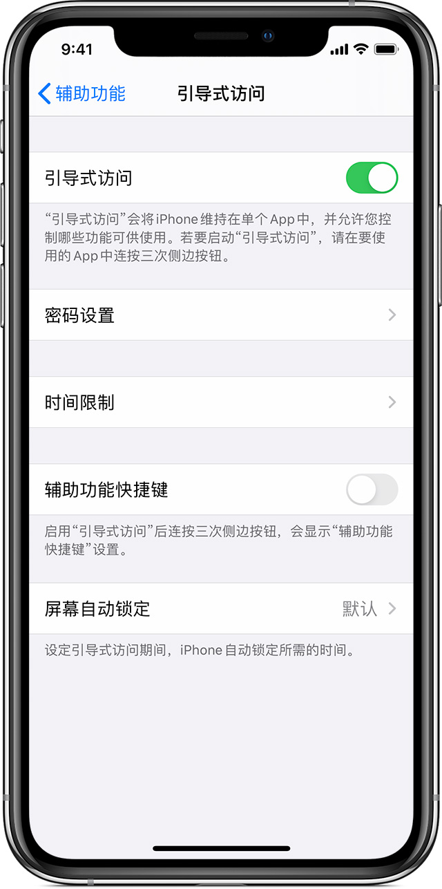 高密苹果手机维修分享如何在 iPhone 上退出引导式访问 